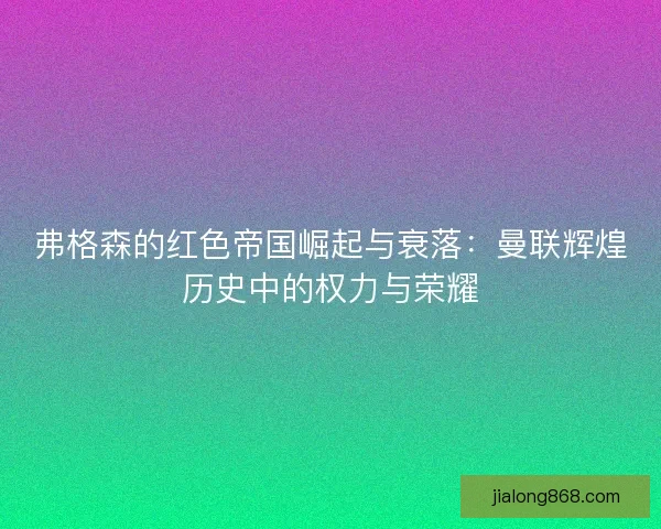 弗格森的红色帝国崛起与衰落:曼联辉煌历史中的权力与荣耀 弗格森的红色帝国崛起与衰落:曼联辉煌历史中的权力与荣耀