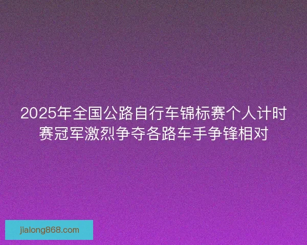 2025年全国公路自行车锦标赛个人计时赛冠军激烈争夺各路车手争锋相对 2025年全国公路自行车锦标赛个人计时赛冠军激烈争夺各路车手争锋相对