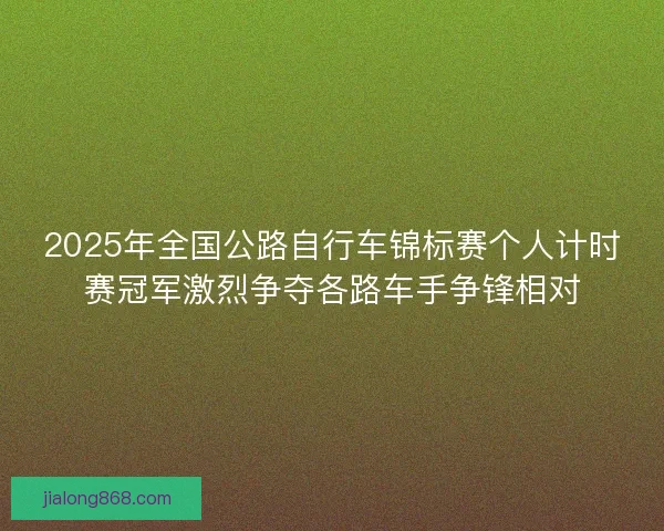 2025年全国公路自行车锦标赛个人计时赛冠军激烈争夺各路车手争锋相对